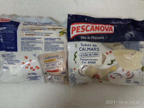 Kalmaarituubid külmutatud